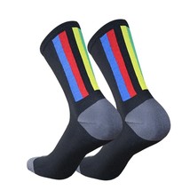 New Cycling So Men Women Colorful Stripes   Compression Bike So Calcetines Cicli - £82.22 GBP