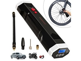 Tire Inflator Portable Air Compressor - 120psi &amp; 2000mah Pump for Car Bike Ball - £24.25 GBP