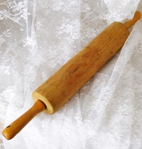 Vintage Solid Wood Rolling Pin 18&quot; Long Heavy Farmhouse Style Mid Centur... - $20.66