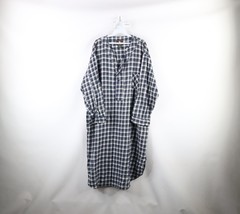 Vtg 90s Streetwear Mens XL Faded Country Primitive Flannel Night Gown Pl... - £69.78 GBP