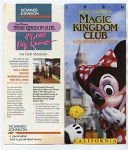 Walt Disney&#39;s Magic Kingdom Club Membership Guide 1986  - £13.98 GBP