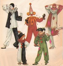 Adult Misses Mens Halloween Clown Harlequin Jester Costumes Sew Pattern L(40-42) - £9.56 GBP