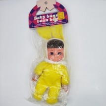 Vtg Baby Bunny Beanbag Doll Yellow Rabbit Easter Unlimited 3600 Hong Kong Sealed - £23.97 GBP