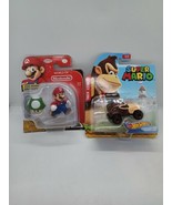Lot of 2 Super Mario Brothers Figures Nintendo NEW Hot Wheels - $9.47 CAD