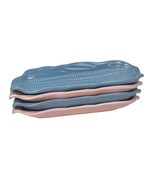 Vintage WCL China Ceramicware Corn on the Cob Plates Set of 4 Pink Blue - $461.34 MXN