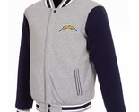 NFL Los Angeles Chargers  Reversible Full Snap Fleece Jacket JHD 2 Front... - $119.99