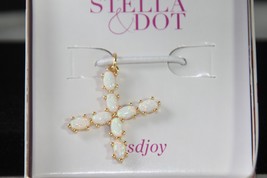 Stella &amp; Dot Charm (new) GOLD MOMENTO OPAL STONE LETTERS - X - C913GX - $24.52