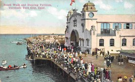 Board Walk Dance Pavilion Tent City Coronado California 1910c postcard - £5.18 GBP