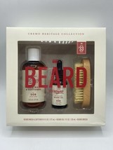 Cremo Men’s Heritage Red 508 Beard Grooming Set Beard Wash, Oil &amp; Brush NEW - £15.63 GBP