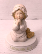 Holly Hobbie Christmas Prayer With Teddy Bear Figurine Christmas Limited Edition - £6.38 GBP