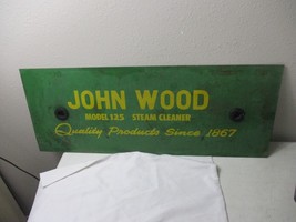 Vintage John Wood Steam Cleaning metal sign Valley Forge Pennsylvania very rare - £55.38 GBP