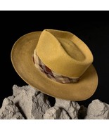 Vtg  PORTIS Typically American Hand Crafted Fedora Straw Hat Size S  6 7/8 - $69.29