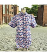 BONOBOS 100% Cotton Geometric Pattern Short Sleeve Shirt Size M - $19.79