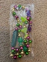 Krewe Of Cork Light Up 2025 Mardi Gras wine glass plastic bead purple green - $231.69 MXN
