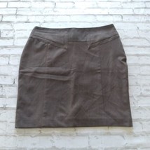 Express Womens Skirt 14 Brown Straight Short Buckle Pencil Mini Skirt - $19.99