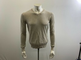 Le31 Gray V Neck Men&#39;s Sweater Size Small Long Sleeve Rayon Blend Pullover - $150.53 MXN