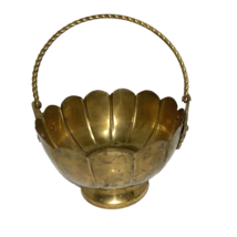 Vintage Candy Bowl w/Handle Grape Design Metal Serving Bowl Kitchen Collectable - £9.93 GBP