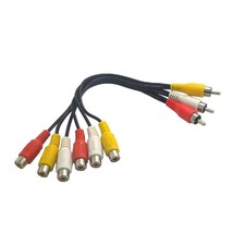 Wyvern Triple Rca Stereo Audio And Video Cable - Male To Dual Female/Av Splitter - £13.43 GBP