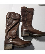 Fabianelli Italy Leather Riding Boots Faux Fur Lining 16&quot; Tall E51 Women... - €45,90 EUR