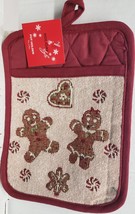 1 Fabric Tapestry Jumbo Pot Holder (7&quot;x9&quot;) Christmas Gingerbread Cookies, Nidico - £6.23 GBP