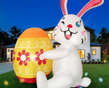 Easter Inflatables Outdoor Yard Decorations - 4FT Inflatable Easter Bunn... - £32.04 GBP