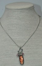 lia sophia Pink Crystals MELODY Pendant Necklace - Silver Tone Choker - $13.85