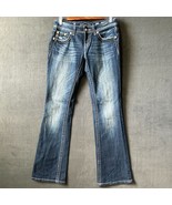 Miss Me Jeans Blue Denim Easy Boot Cut Embellished Sequins JE5733EL - Si... - $722.54 MXN