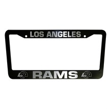 Set of 2 - LA Rams Black Plastic License Plate Frames Truck Car Van Accessories - £16.53 GBP