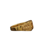 22k hallmark shiny gold chain ring size us 13 step father rare jewelry - $1,324.00