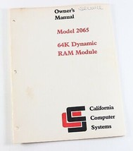 Vintage California Computer Systems CCS Model 2065 64K Dynamic RAM Modul... - £10.61 GBP