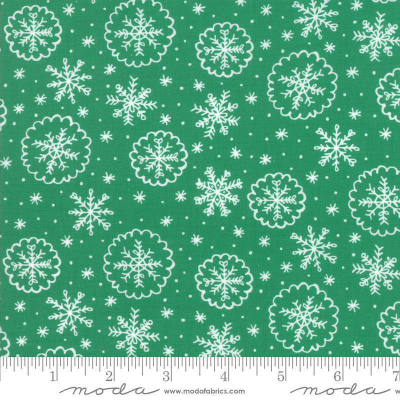 Primary image for Moda DECK THE HALLS Green 20691 14 Fabric By The Yard By Stacy Iest Hsu