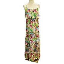Old Navy Maxi Dress Size L Floral Spring Summer Wildflowers Ruffled Tiered - £21.93 GBP