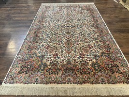 Karastan Floral Kirman Rug #742 Wool Carpet 5.9 x 9 Original 700 Series Vintage - £2,172.71 GBP