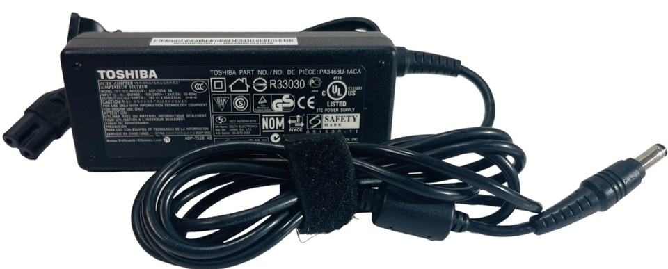 LAPTOP POWER ADAPTER ADP-75SB AB 19V. 3.95 ATOSHIBA &quot;GENUINE/TESTED &amp; WO... - $4.50