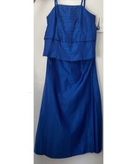 Vintage Gunne Sax Blue With Rhinestones 2 Piece Corset Style Y2K Size 14 - $72.51