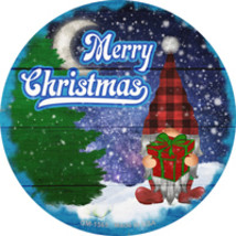 Merry Christmas Gnome Novelty Circle Coaster Set of 4 - £15.67 GBP
