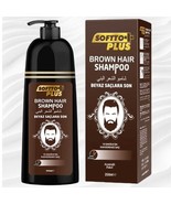 Softto Plus Brown Hair Shampoo White&amp;Grey Coverage 12 oz - 350ml Natural - $716.26 MXN