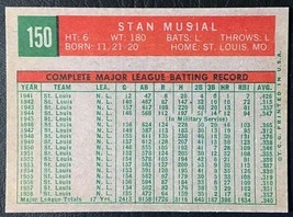 1959 Topps #150 Stan Musial Reprint - MINT - St Louis Cardinals - £1.57 GBP