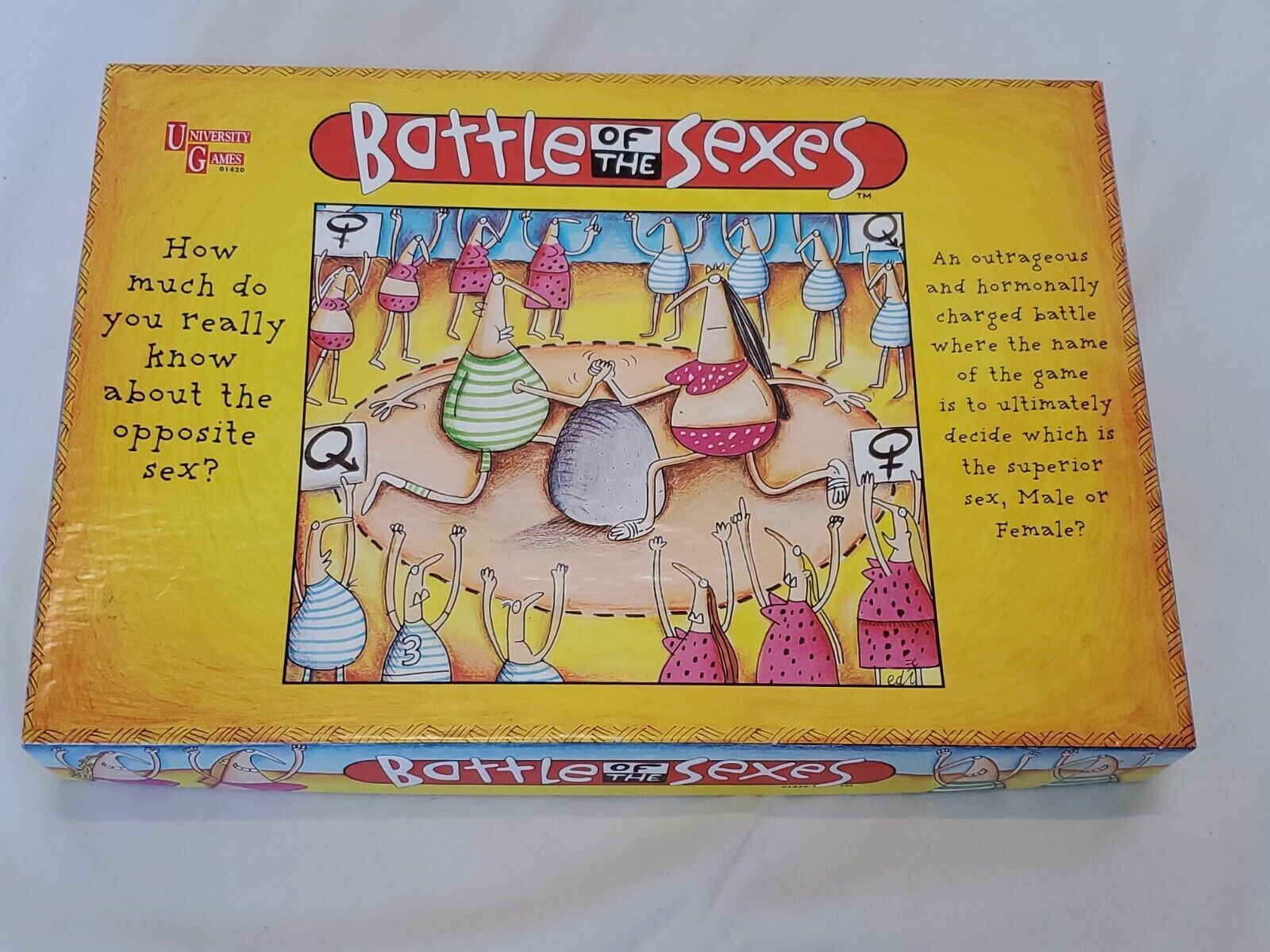 VINTAGE 1997 University Games Battle of the Sexes Board Game - $19.79