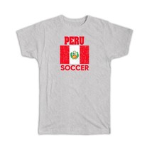 Peru : Gift T-Shirt Distressed Flag Soccer Football Team Peruvian Country - £19.57 GBP