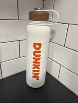 Dunkin Donuts White Water Bottle 28 Oz Stainless Steel 2019 Limited Edition - £14.38 GBP