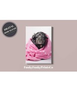 Artisan PRINTABLE wall art, Guinea Pig wrapped in pink blanket Print, Do... - £2.75 GBP
