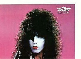 Kiss Paul Stanley teen magazine pinup clipping close up makeup face TS - £2.39 GBP