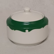 Shenango SHO131 Sugar Bowl w/Lid Restaurantware Green Wave Crest Band - £29.53 GBP