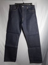 Levi&#39;s 501 Selvedge Bootcut Button Fly Men&#39;s Heavy Denim Dark Jeans 40x34 NWOT - £46.83 GBP
