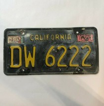 1963 63 California Vehicle Car Truck License Plate # DW 6222 - £44.58 GBP
