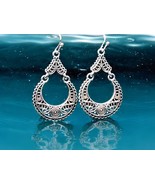 Vintage Bohemian Earrings Vintage Silver Dangle Fashion Jewelry Boho 1.5&quot; - $273.21 MXN