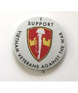 vtg Support Vietnam Veterans Against The War Peace Protest Pinback Butto... - $16.00