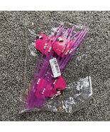 10 Party Table Luau Decor Pink Flamingo Straws Plastic Bendable - €5,98 EUR