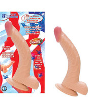 Real Skin All American Whoppers 8&quot; Dong w/Balls - £24.48 GBP